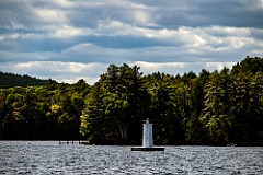 Burkehaven Light on Lake Sunapee on a Cloudy Day